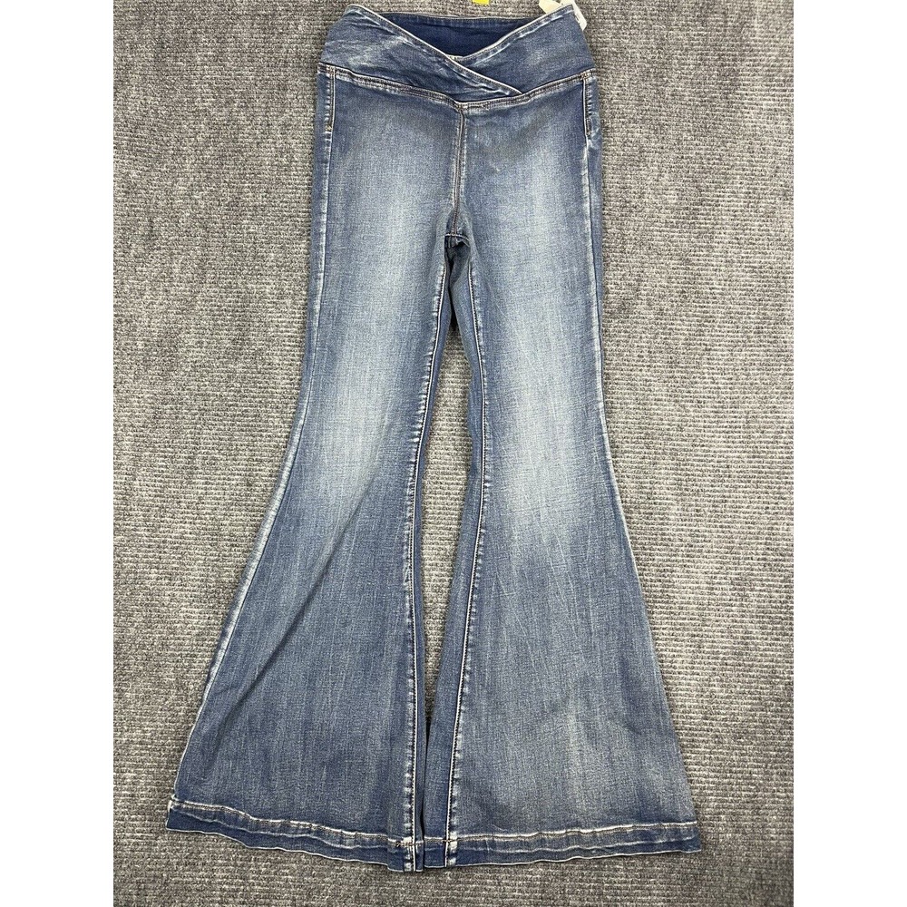 Free People We The Free Venice Beach Flare Jeans SZ 28 Soft Stretch Pull On